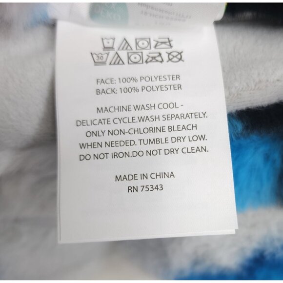 Sesame Street Cookie Monster Faux Fur Throw Blanket 50"X70" Polyester Blue White - Picture 9 of 11